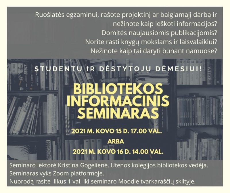 Informacinis bibliotekos seminaras