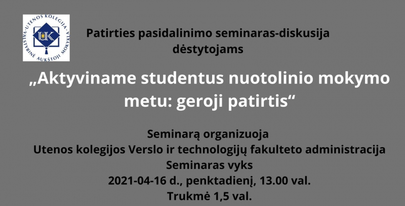 Nuotolinio mokymo gerosios patirties sklaida