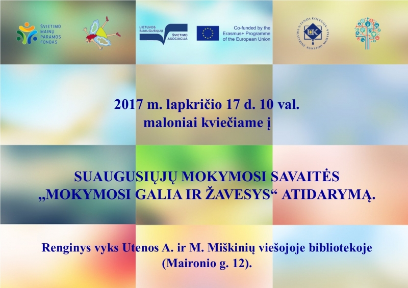 Utenoje - respublikinės Suaugusiųjų švietimo savaitės atidarymas