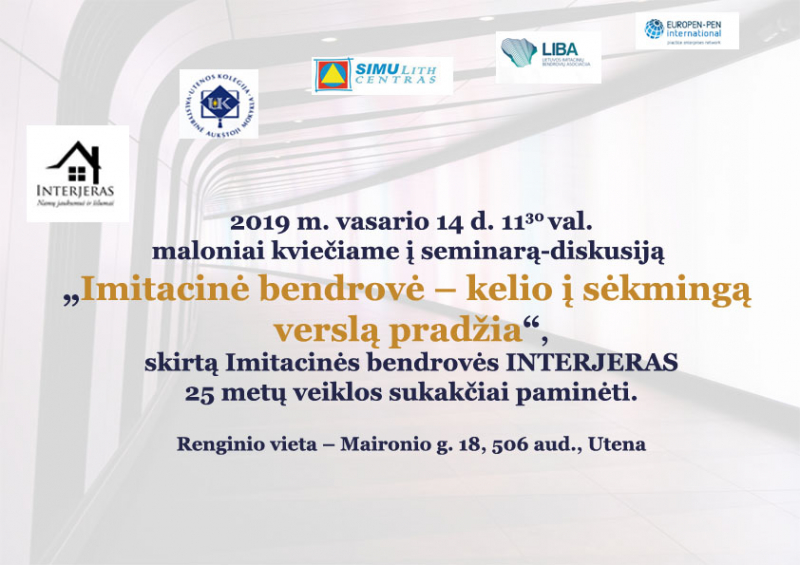 Seminaras-diskusija imitacinės bendrovės INTERJERAS gimtadieniui paminėti