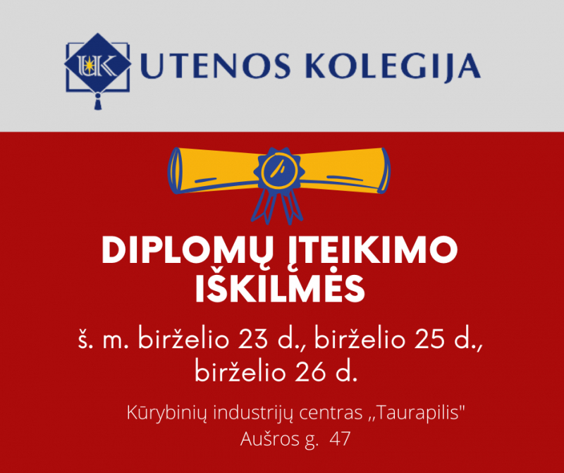 Diplomams įteikti - trys šventiškos dienos