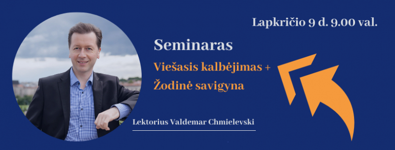 Virtualus seminaras apie viešąjį kalbėjimą